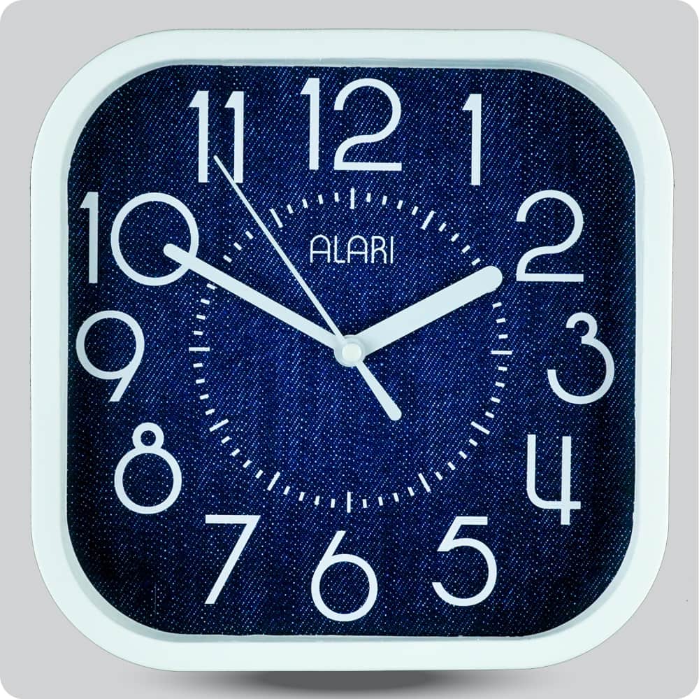 Jam Dinding Analog Polos Minimalis Alari Dark Blue JDALARAL1211-5454DBLU