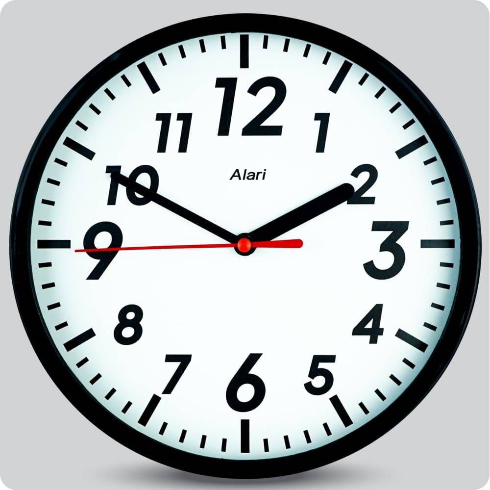 Jam Dinding Analog Polos Minimalis Alari Putih JDALARAL1278-1668PUT