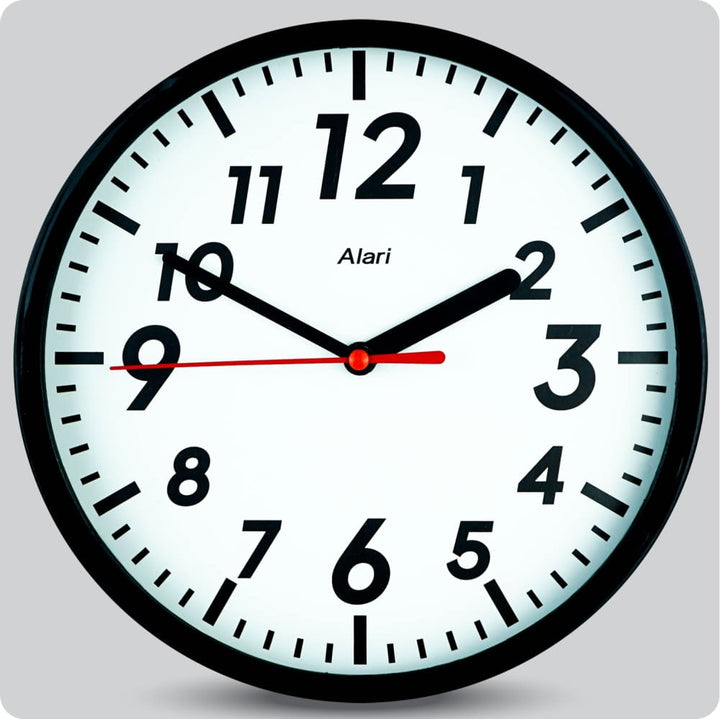 Jam Dinding Analog Polos Minimalis Alari Putih JDALARAL1278-1668PUT