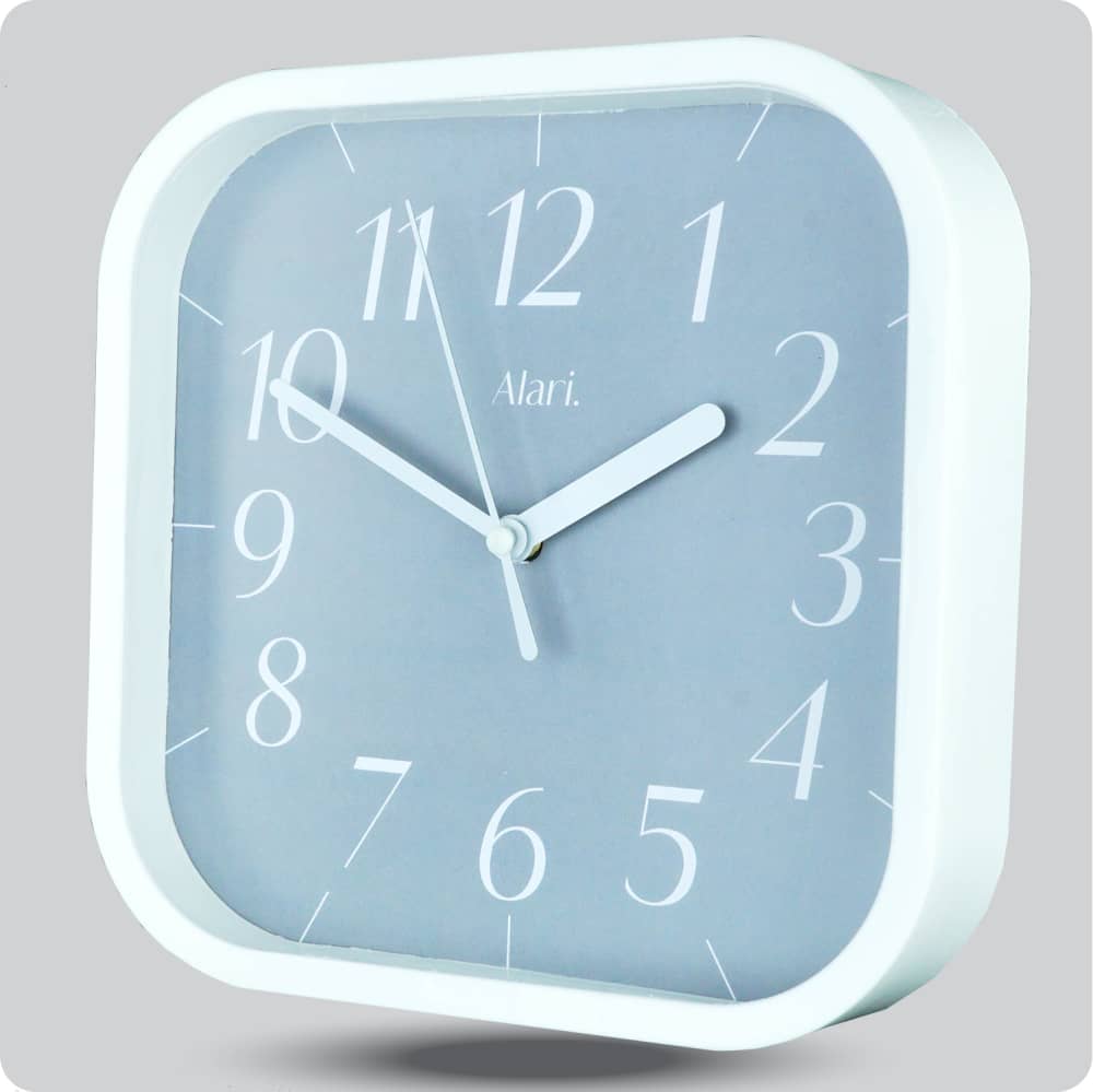 Jam Dinding Analog Polos Minimalis Alari Abu JDALARAL1115-5454ABU