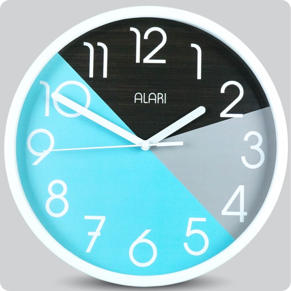 Jam Dinding Analog Polos Minimalis Alari Hitam 25 Cm JDALARAL1210-168LHIT