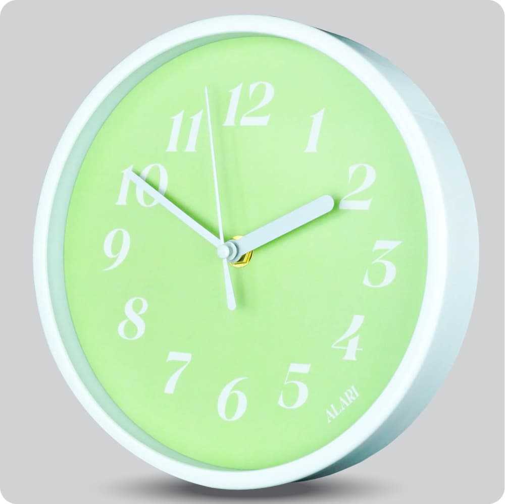 Jam Dinding Analog Polos Minimalis Alari Hijau JDALARAL1237-1668HIJ