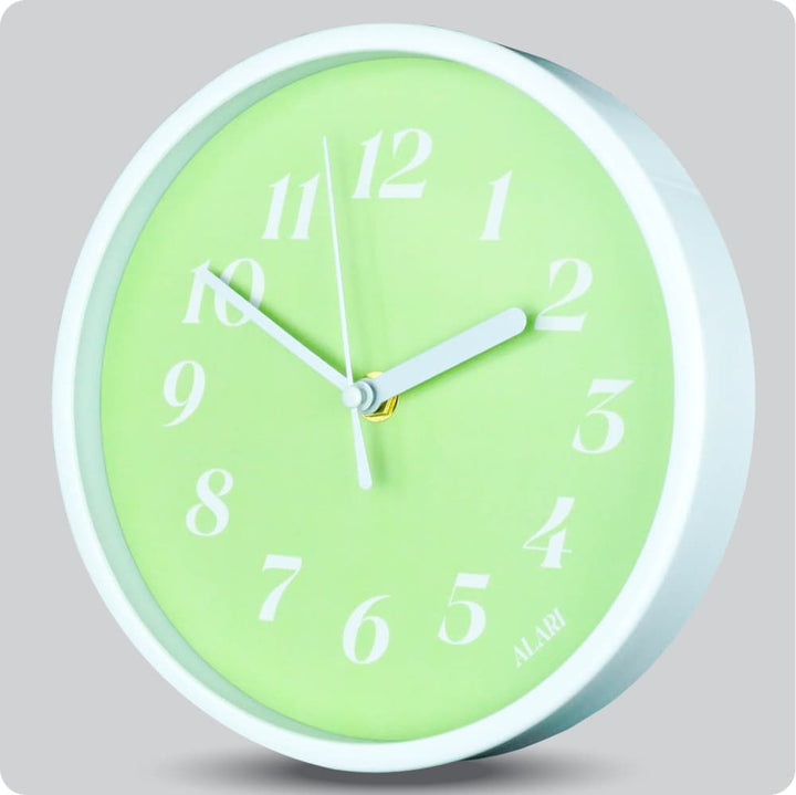Jam Dinding Analog Polos Minimalis Alari Hijau JDALARAL1237-1668HIJ
