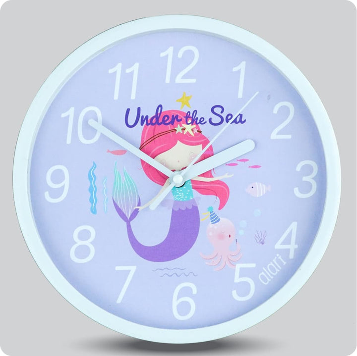 Jam Dinding Analog Karakter Anak Alari Mermaid Octopus JDALARAL1215-1668OCT