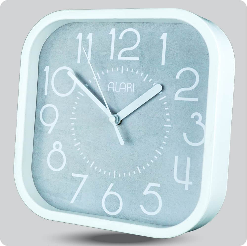 Jam Dinding Analog Polos Minimalis Alari Abu Muda JDALARAL1217-5454AMU