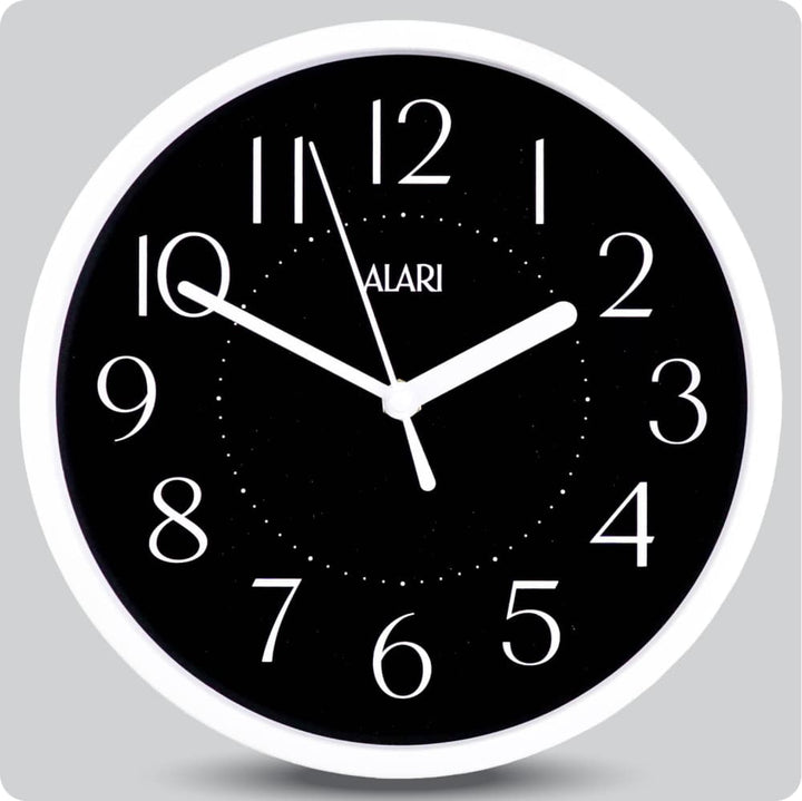 Jam Dinding Analog Polos Minimalis Alari Hitam JDALARAL1158-1668HIT