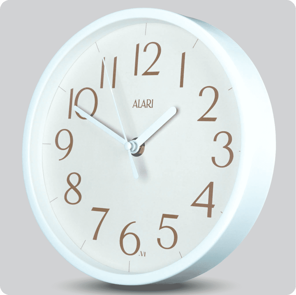 Jam Dinding Analog Polos Minimalis Alari Cream V1 JDALARAL1179-1668CREV1