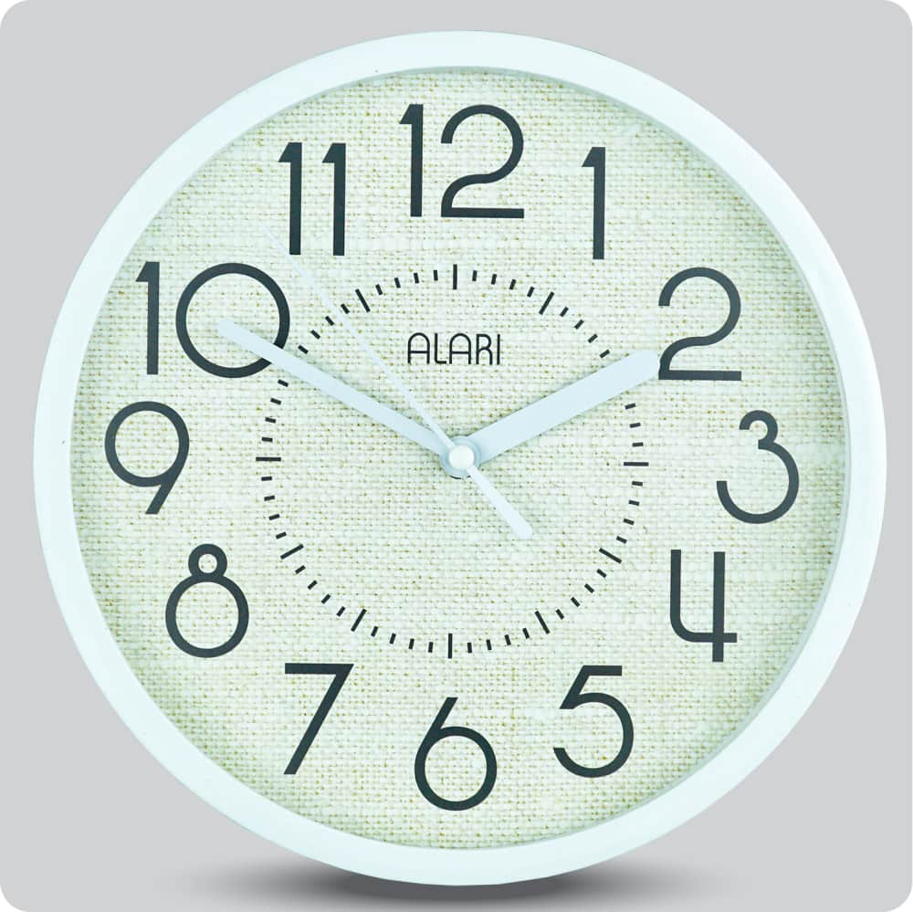 Jam Dinding Analog Polos Minimalis Alari Cream JDALARAL1208-1668CRE