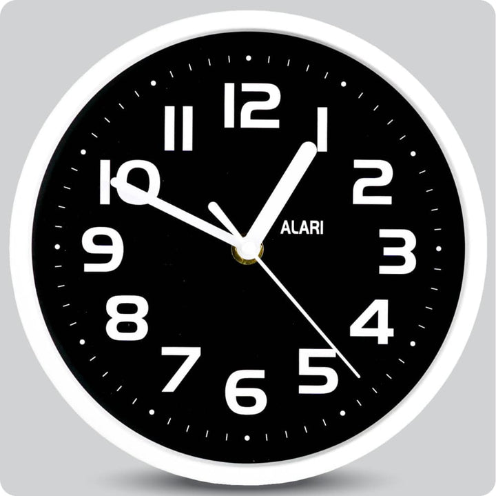 Jam Dinding Analog Polos Minimalis Alari Hitam JDALARAL1254-1668HIT