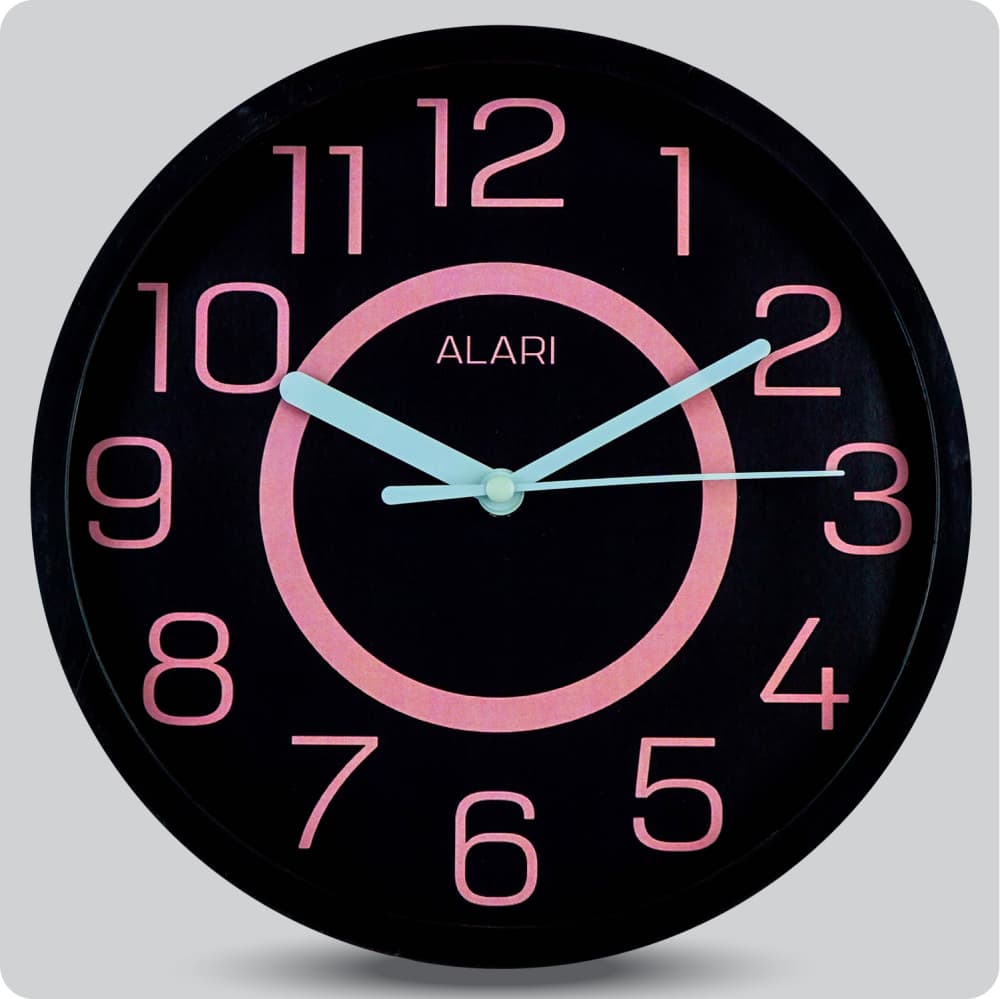 Jam Dinding Analog Polos Minimalis Alari Pink JDALARAL1181PIN