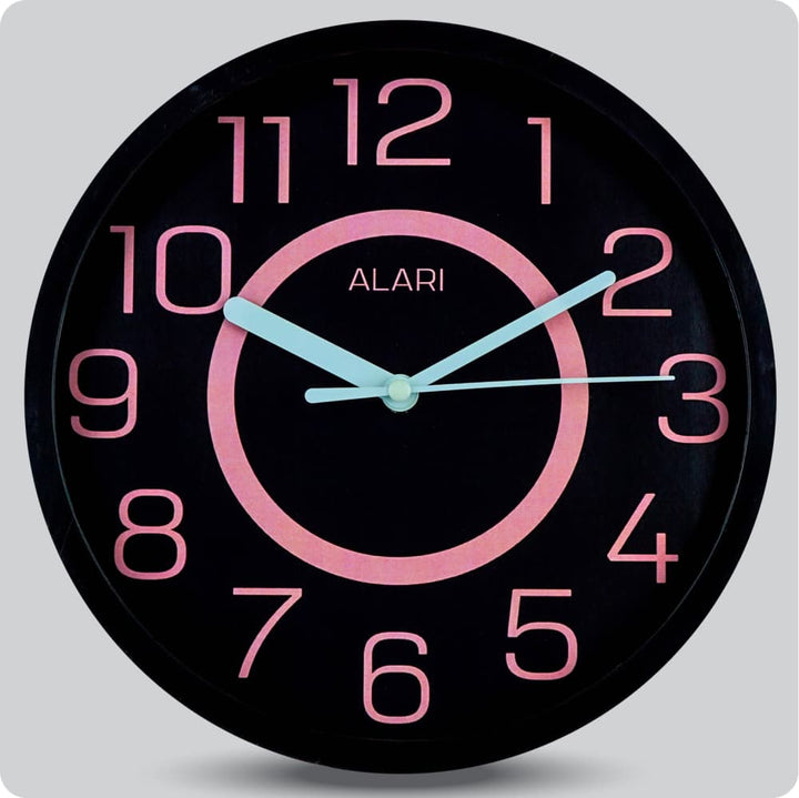 Jam Dinding Analog Polos Minimalis Alari Pink JDALARAL1181PIN