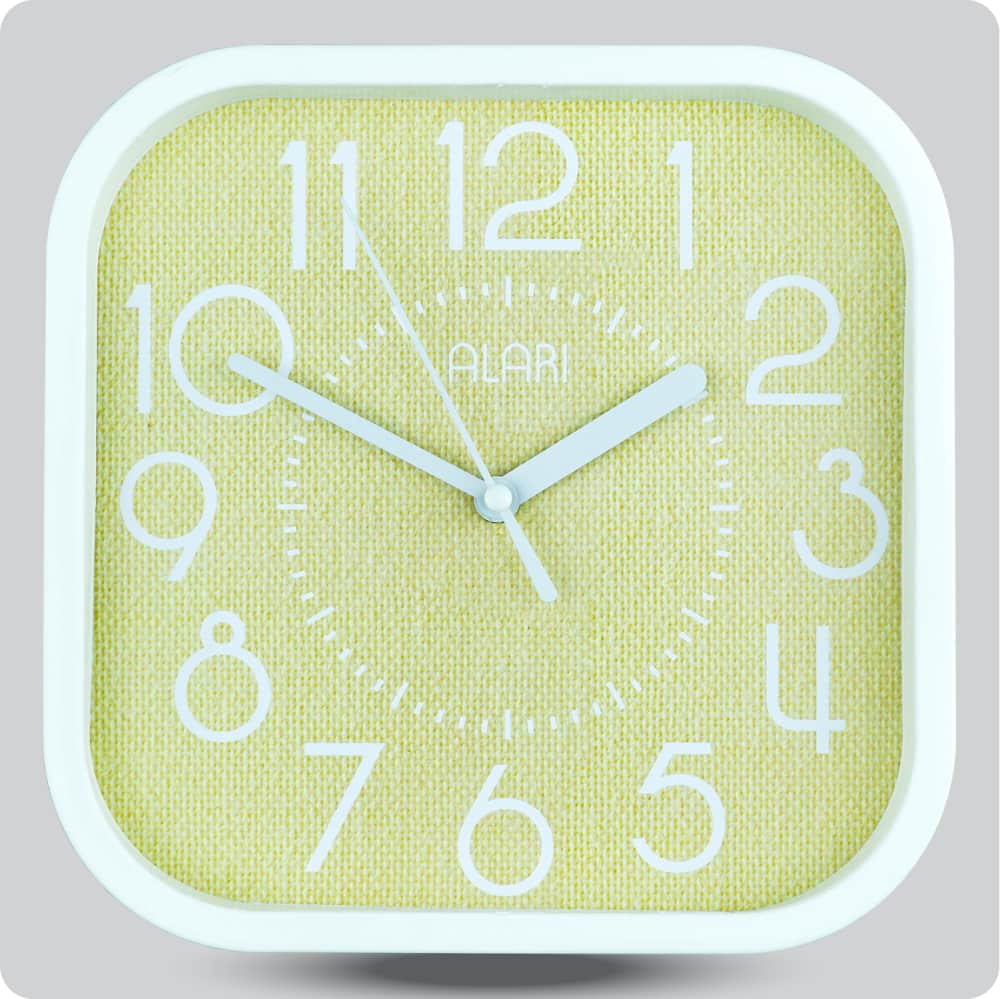 Jam Dinding Analog Polos Minimalis Alari Kuning JDALARAL1208-5454KUN