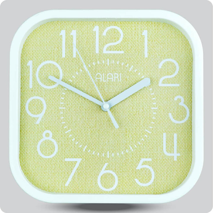 Jam Dinding Analog Polos Minimalis Alari Kuning JDALARAL1208-5454KUN