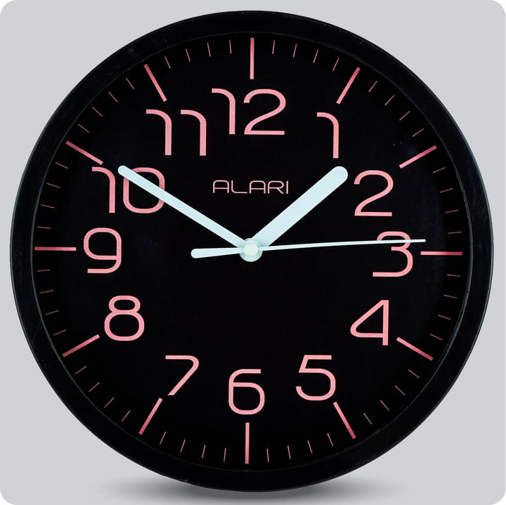 Jam Dinding Analog Polos Minimalis Alari Pink JDALARAL1199PIN