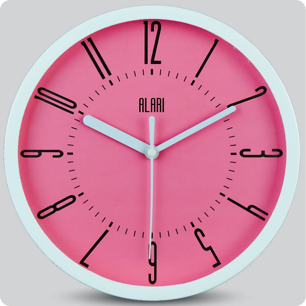 Jam Dinding Analog Polos Minimalis Alari Pink JDALARAL1155PIN