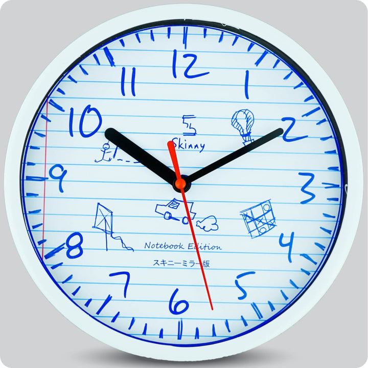 Jam Dinding Analog Polos Minimalis Skinny Blue JDSKINNOTESK1189BLU