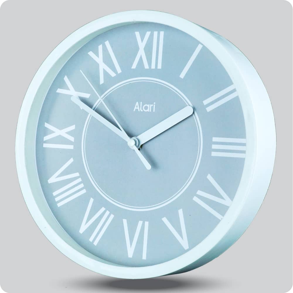 Jam Dinding Analog Polos Minimalis Alari Abu JDALARAL1214-1668ABU