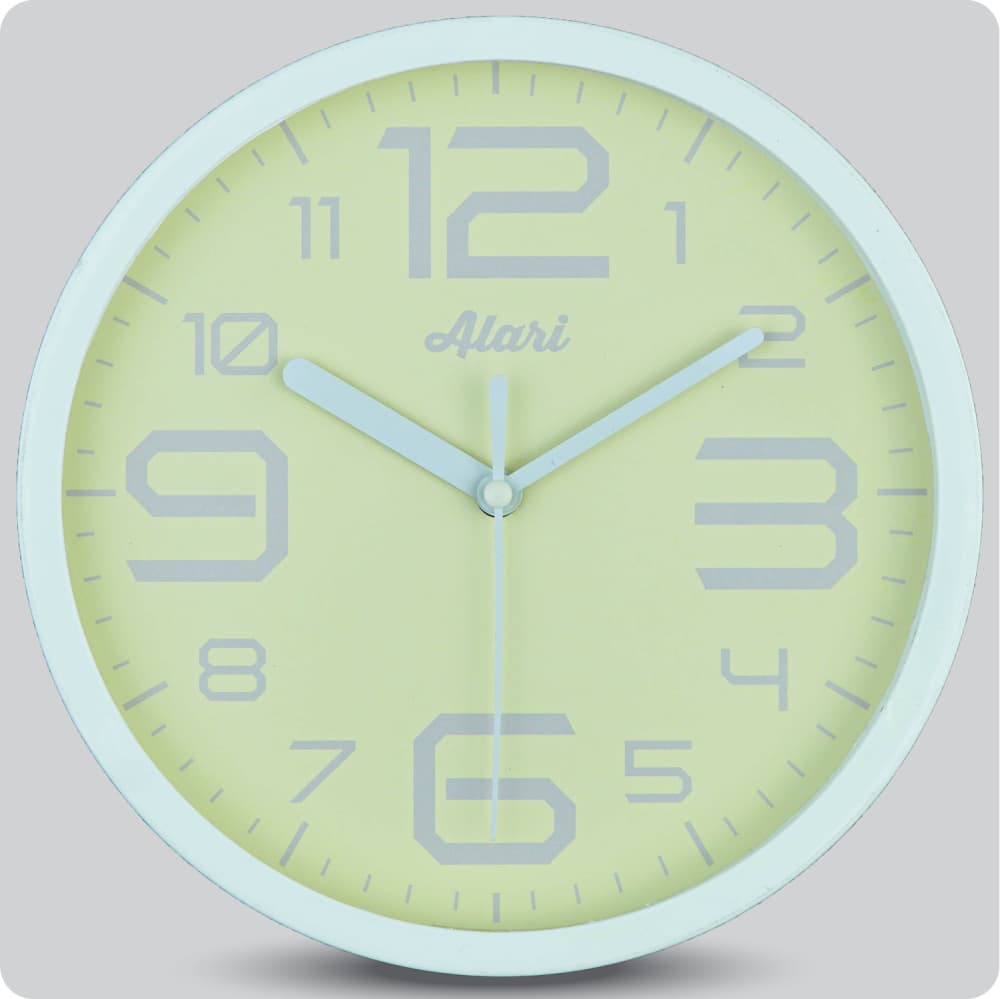 Jam Dinding Analog Polos Minimalis Alari Yellow JDALARAL1154YEL