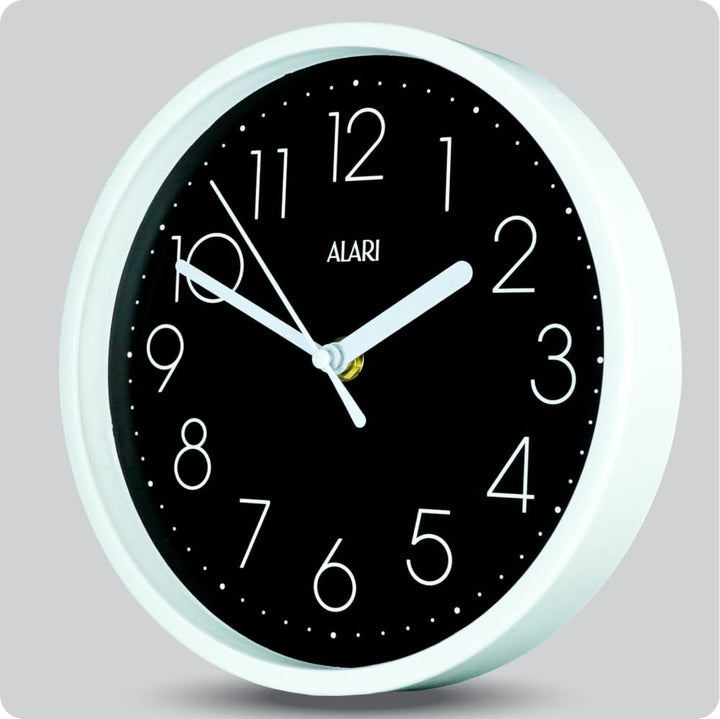 Jam Dinding Analog Polos Minimalis Alari Hitam JDALARAL1244-1668HIT