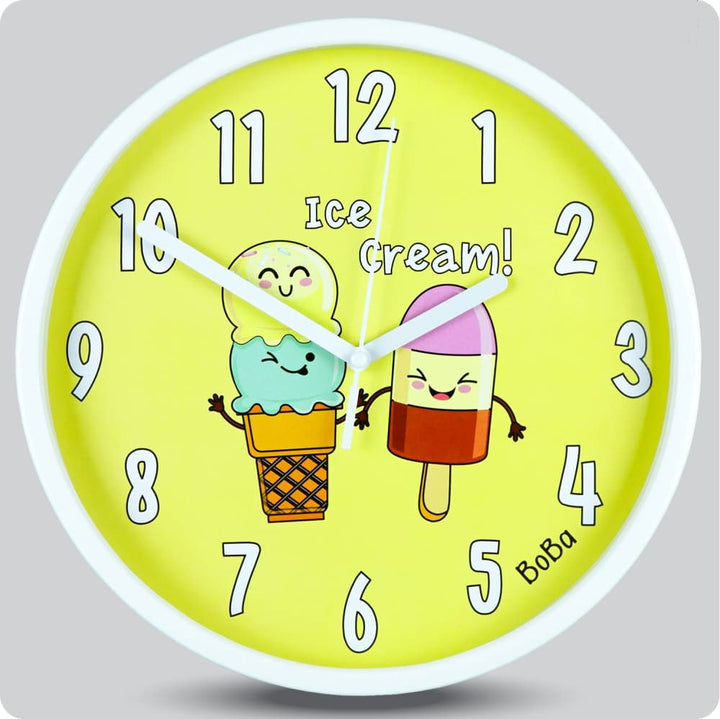 Jam Dinding Analog Karakter Anak Boba Ice Cream 25 Cm JDBOBABB1117-168LICE