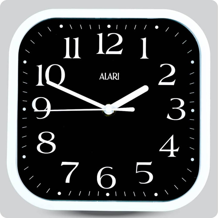 Jam Dinding Analog Polos Minimalis Alari Hitam JDALARAL1242-5454HIT