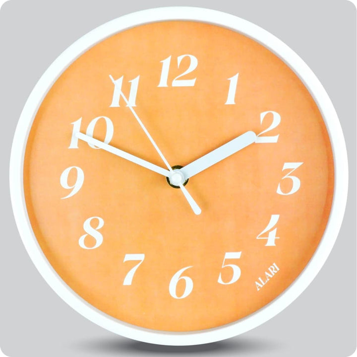 Jam Dinding Analog Polos Minimalis Alari Orange JDALARAL1237-1668ORA