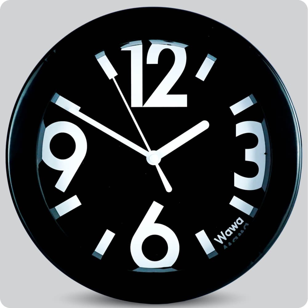 Jam Dinding Analog Polos Minimalis Wawa Hitam JDWAWAWW1188-805HIT