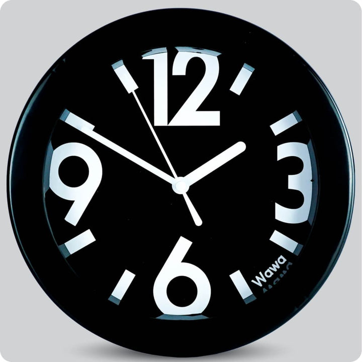 Jam Dinding Analog Polos Minimalis Wawa Hitam JDWAWAWW1188-805HIT