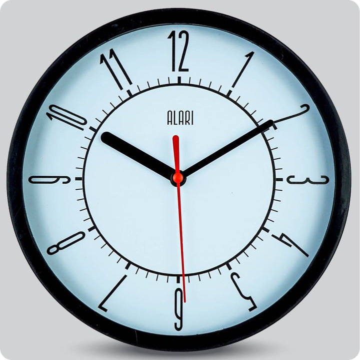 Jam Dinding Analog Polos Minimalis Alari White JDALARAL1177WHI