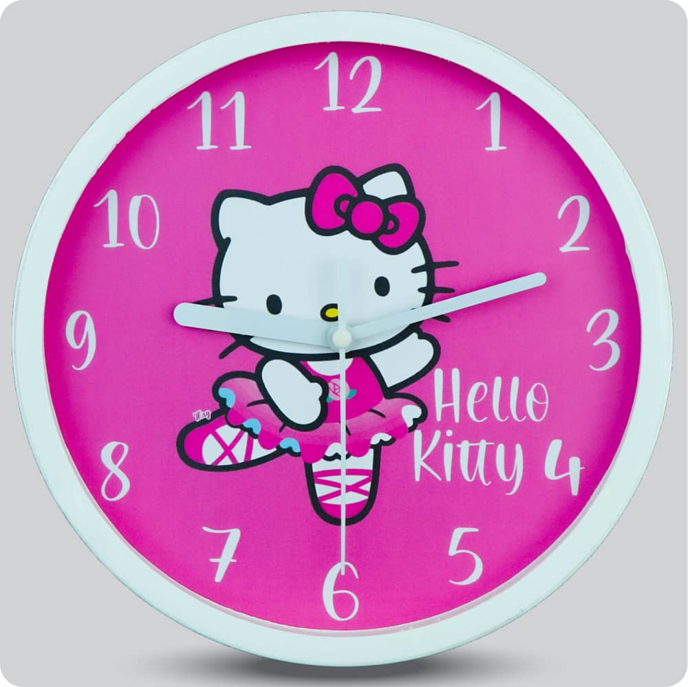 Jam Dinding Analog Karakter Anak No Brand HelloKitty Pink JDKARNN1101HKPIN