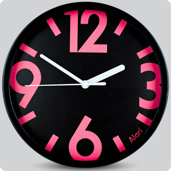 Jam Dinding Analog Polos Minimalis Alari Red JDALARAL1118RED