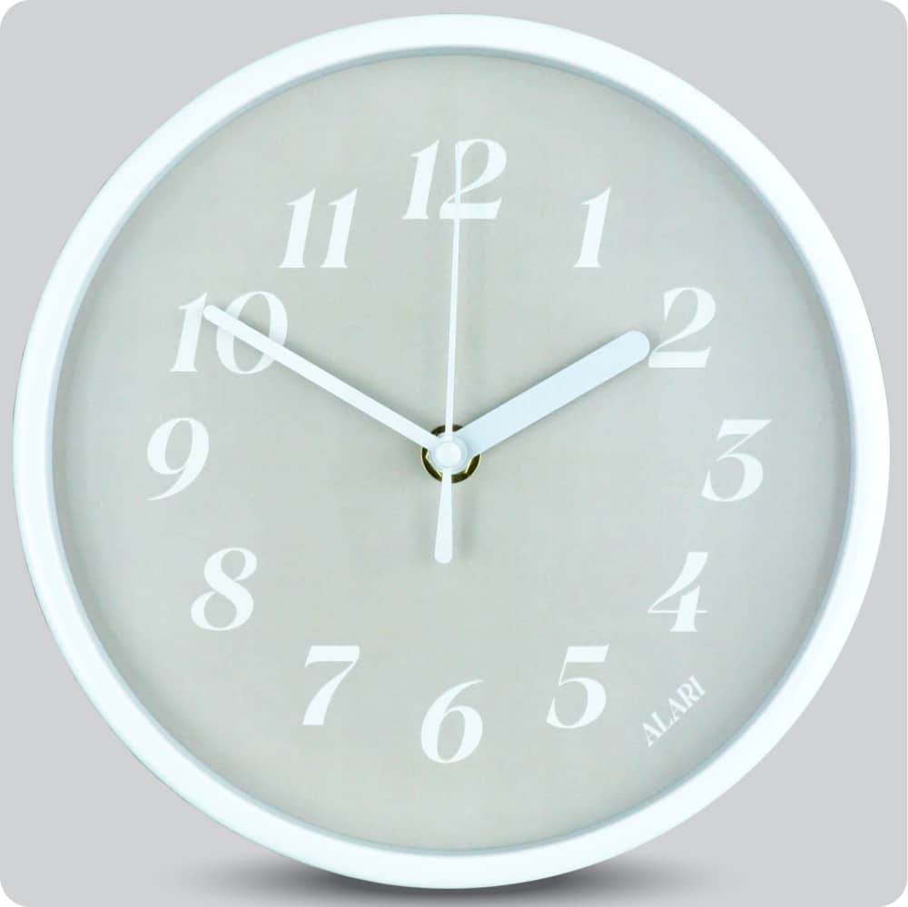 Jam Dinding Analog Polos Minimalis Alari Abu JDALARAL1237-1668ABU