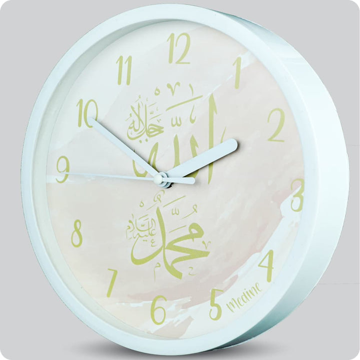 Jam Dinding Analog Kaligrafi Medine Allah Muhamad JDMEDIMD6869MGKALM