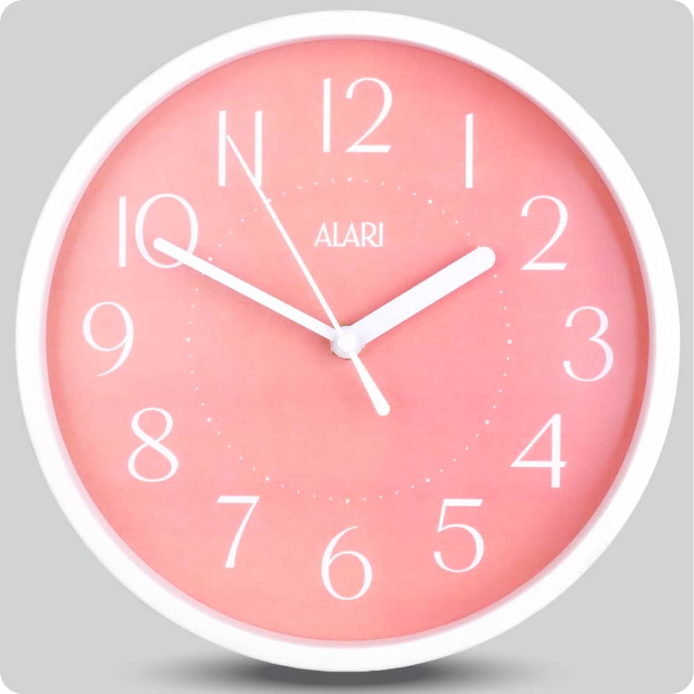 Jam Dinding Analog Polos Minimalis Alari Merah JDALARAL1158-1668MER