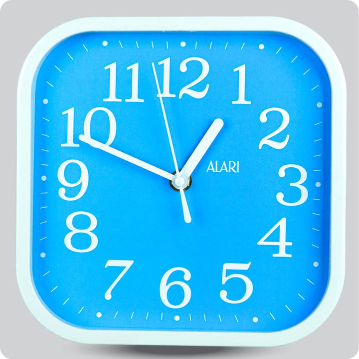 Jam Dinding Analog Polos Minimalis Alari Biru JDALARAL1243-5454BIR