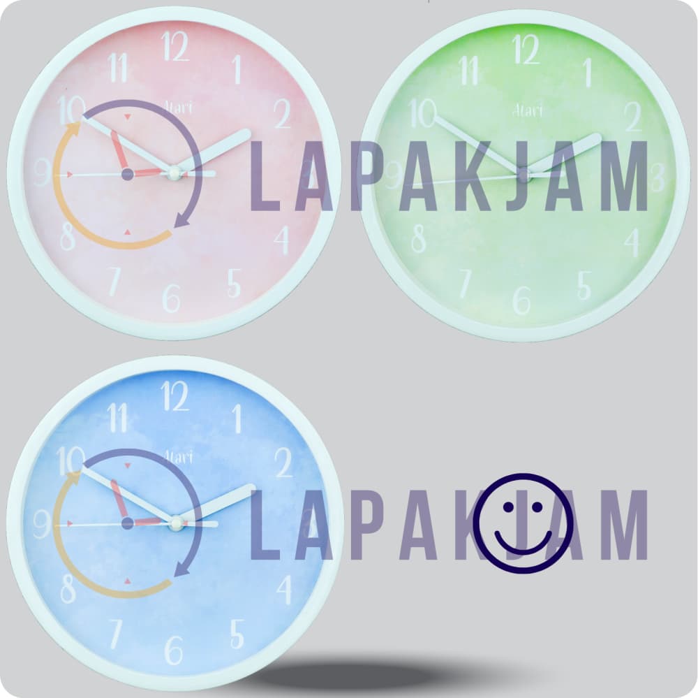 Jam Dinding Analog Bunga Alari Blue JDALARAL6111F3BLU