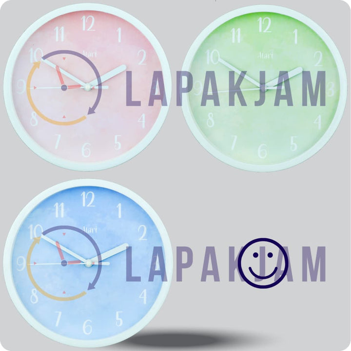 Jam Dinding Analog Bunga Alari Blue JDALARAL6111F3BLU