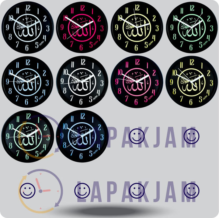 Jam Dinding Analog Kaligrafi Medine Biru JDMEDIMD1181-1668BIR