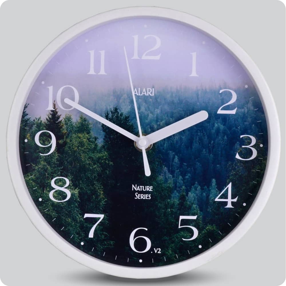 Jam Dinding Analog Rustic/Shabby Chic Alari Wood Forest JDALARAL1161-1668MWO