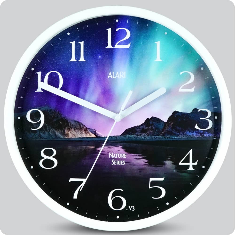 Jam Dinding Analog Motive/Pattern Alari V3 25 Cm JDALARAL1161-168LV3