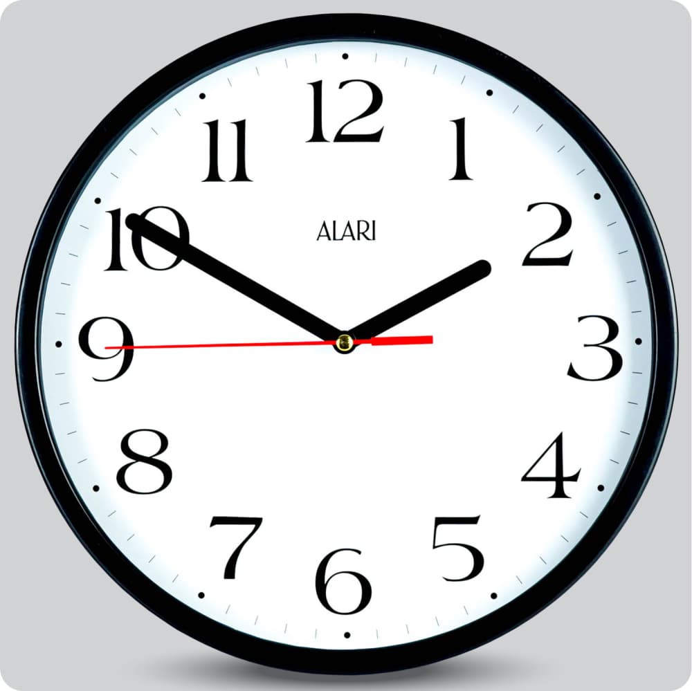 Jam Dinding Analog Polos Minimalis Alari Putih 25 Cm JDALARAL1242-168LPUT