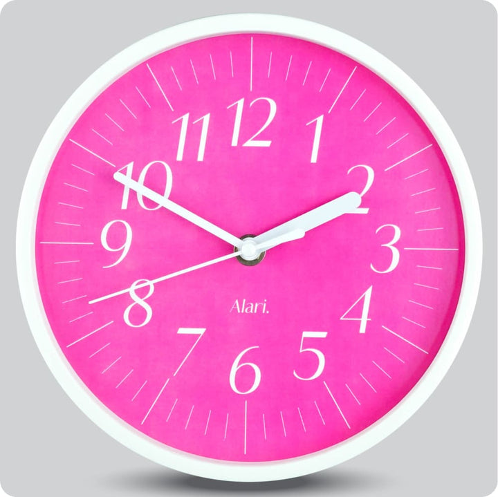 Jam Dinding Analog Polos Minimalis Alari Merah JDALARAL1250-1668MER