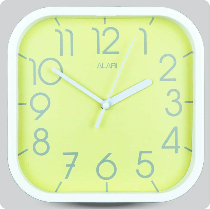 Jam Dinding Analog Polos Minimalis Alari Kuning JDALARAL1112-5454KUN