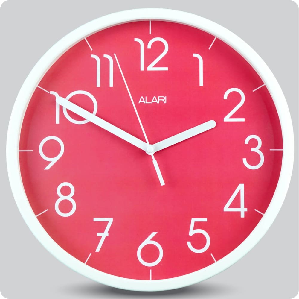 Jam Dinding Analog Polos Minimalis Alari Pink 25 Cm JDALARAL1112-168LPIN