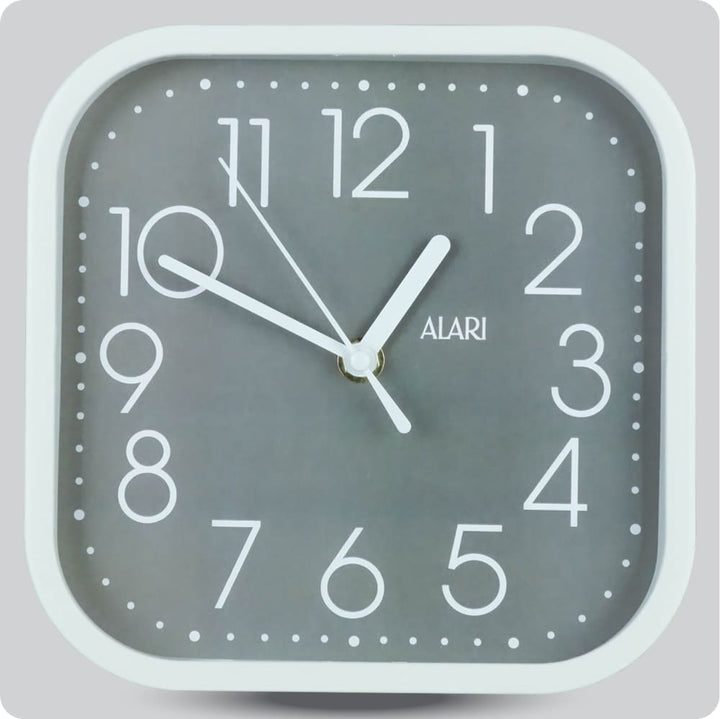 Jam Dinding Analog Polos Minimalis Alari Abu JDALARAL1244-5454ABU