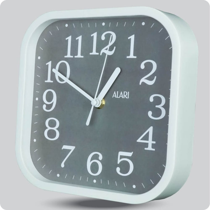 Jam Dinding Analog Polos Minimalis Alari Abu JDALARAL1243-5454ABU