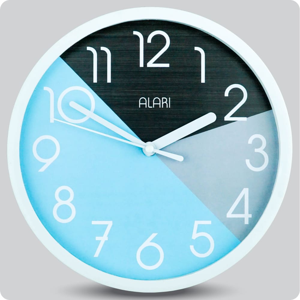 Jam Dinding Analog Polos Minimalis Alari Hitam JDALARAL1210-1668HIT