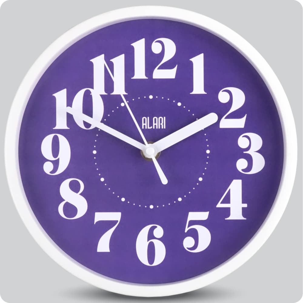 Jam Dinding Analog Polos Minimalis Alari Ungu JDALARAL1251-1668UNG