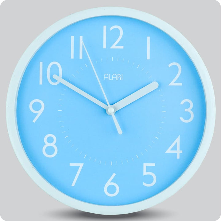 Jam Dinding Analog Polos Minimalis Alari Biru JDALARAL1209-1668BIR