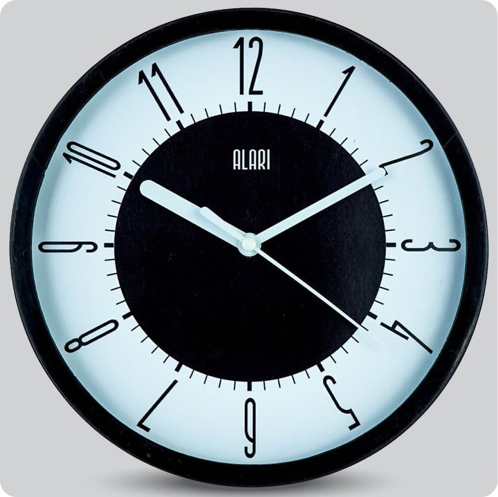 Jam Dinding Analog Polos Minimalis Alari White JDALARAL1187WHI